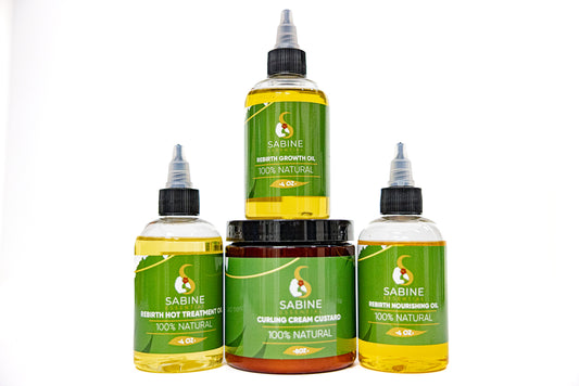 Copy of Rebirth Hair Care Bundle (Rebirth Growth Oil, Rebirth Hot Treatment Oil, Rebirth Nourishing Oil & Curling  Cream Custard)